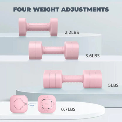 3-In-1 Adjustable Dumbbell Set - 10Lb, 20Lb Options, Anti-Slip Detachable Weights, Home Fitness Equipment for Pilates & Home Workout