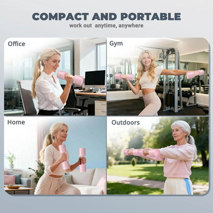 3-In-1 Adjustable Dumbbell Set - 10Lb, 20Lb Options, Anti-Slip Detachable Weights, Home Fitness Equipment for Pilates & Home Workout