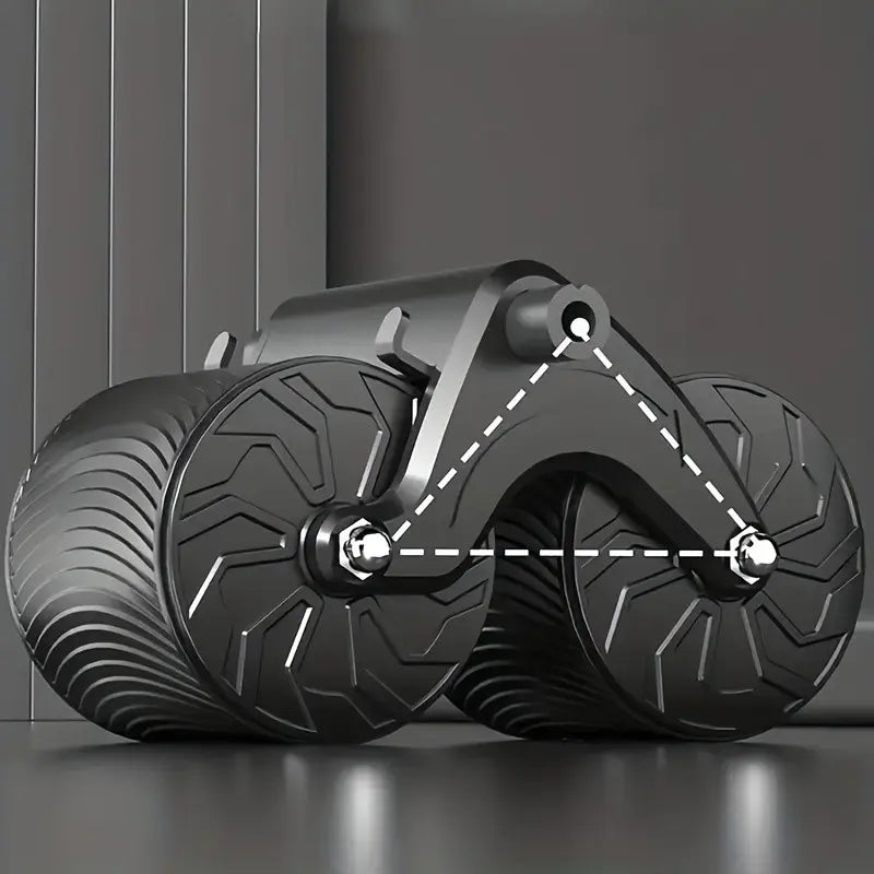 3-In-1 Automatic Abdominal Fitness Wheel with Rebound Mechanism, Elbow Support Pad, Silicone Non-Slip Handle, Abdominal Exercise Equipment, Home Workout for Beginners