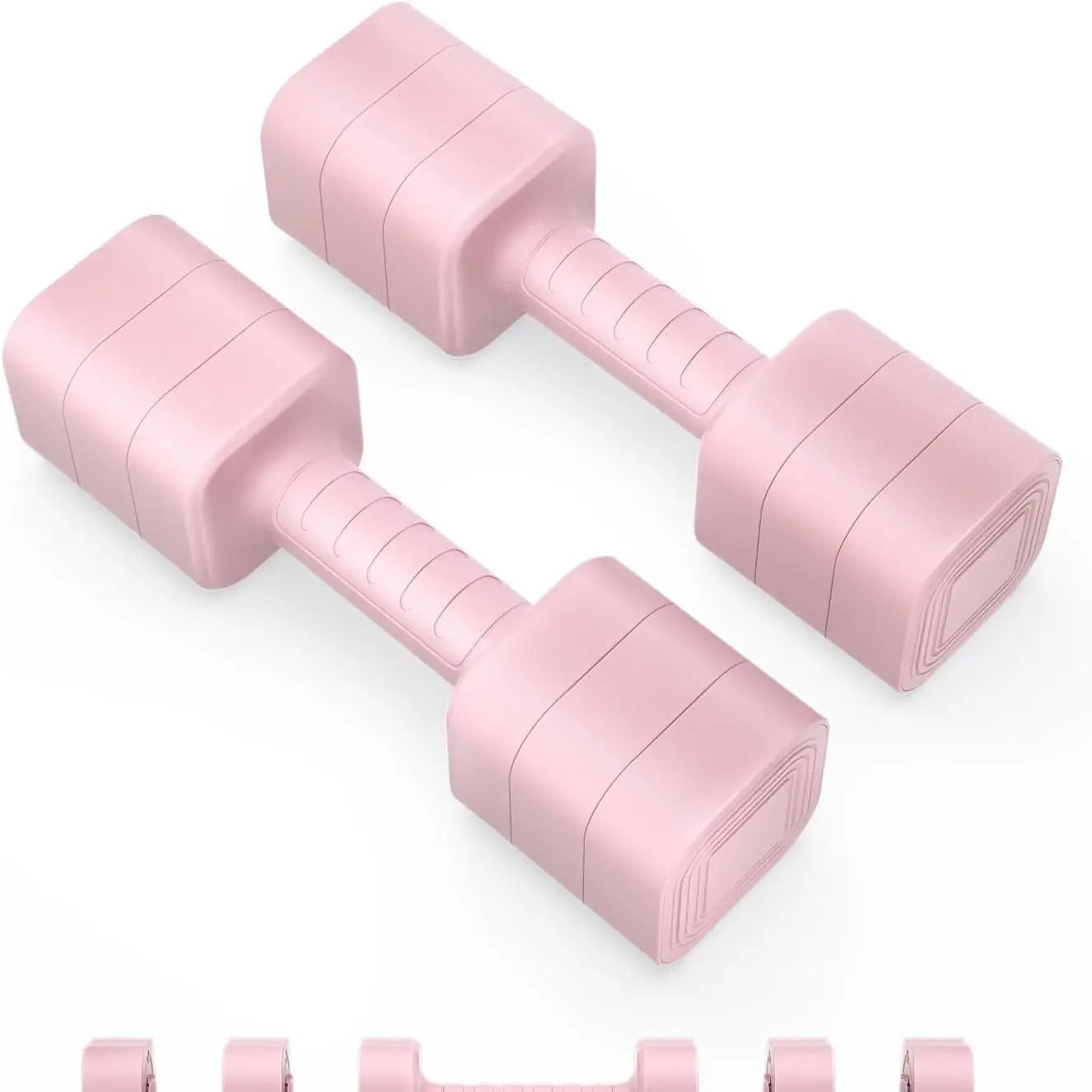 3-In-1 Adjustable Dumbbell Set - 10Lb, 20Lb Options, Anti-Slip Detachable Weights, Home Fitness Equipment for Pilates & Home Workout