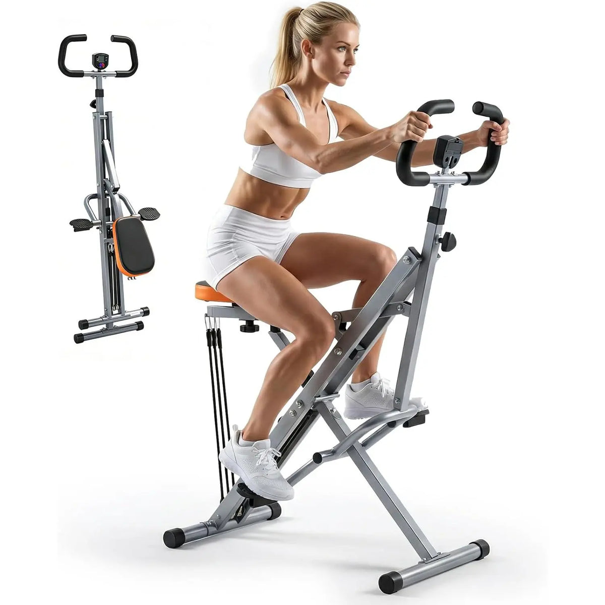 Squat Machine for Women at Home – Foldable Glute Workout Equipment, 330 LBS Weight Capacity, Adjustable Resistance Full Body Workout Machine, Compact for Small Spaces