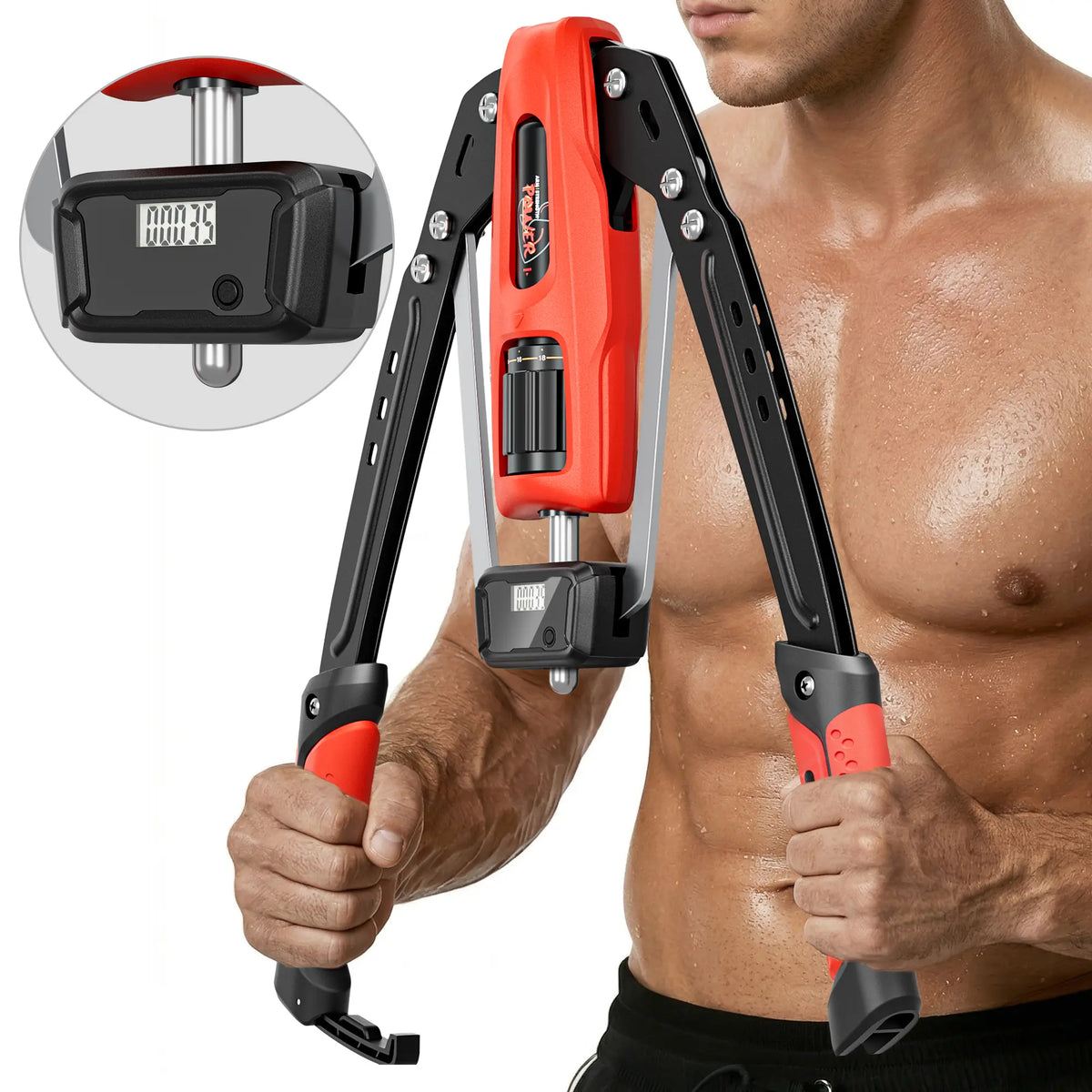 Twister Arm Trainer, 22-440Lbs Adjustable Hydraulic Power, Chest Workout Equipment, Compact Fitness Equipment for Upper Body Workout