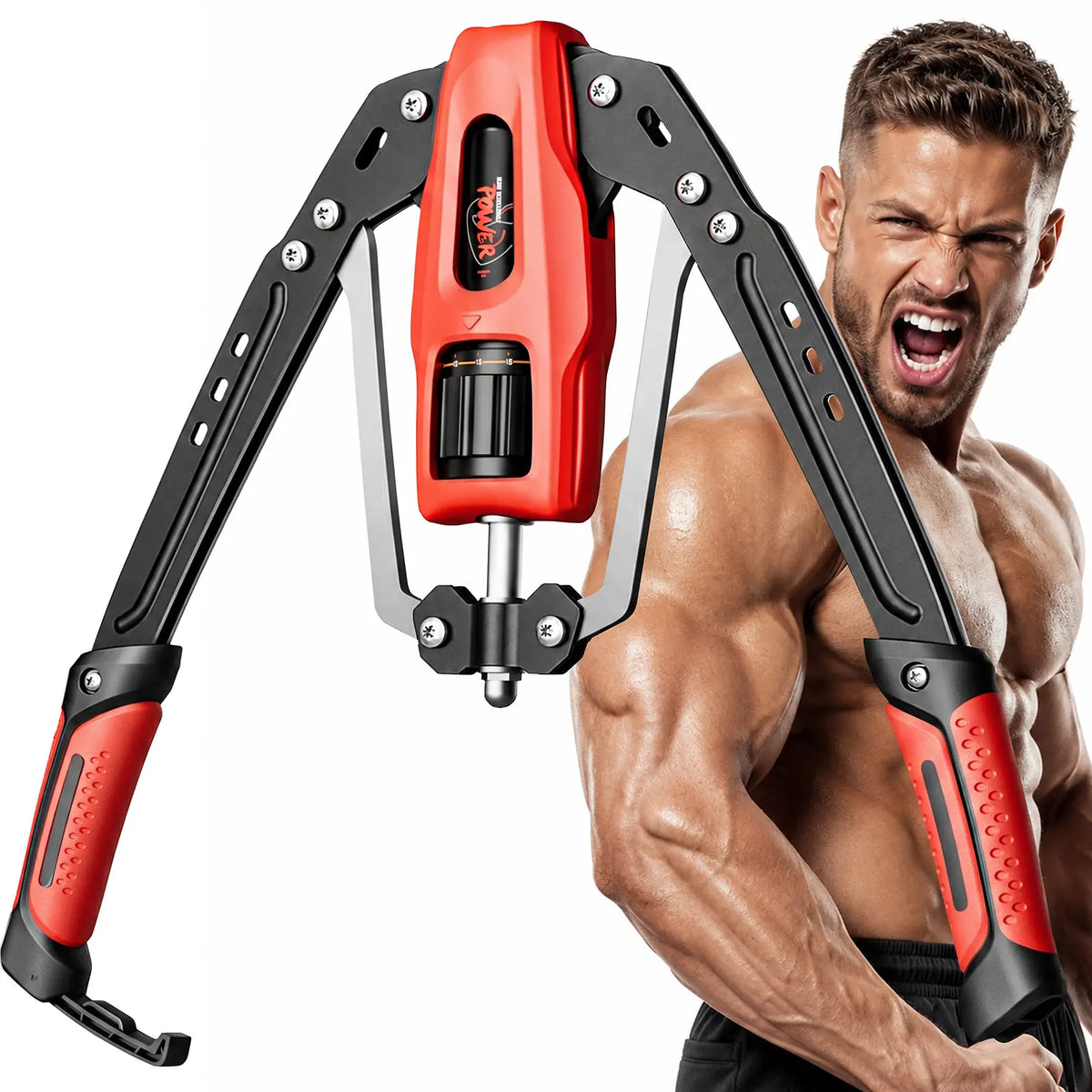 Twister Arm Trainer, 22-440Lbs Adjustable Hydraulic Power, Chest Workout Equipment, Compact Fitness Equipment for Upper Body Workout
