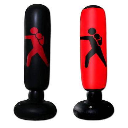Inflatable Free Standing Punching Bag Boxing Cardio Kickboxing Fitness Training